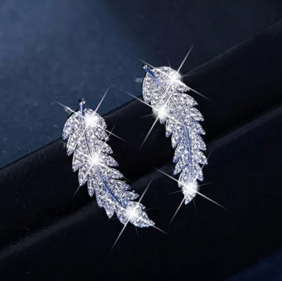 New Feather Stud Earrings - Picture 2 of 6